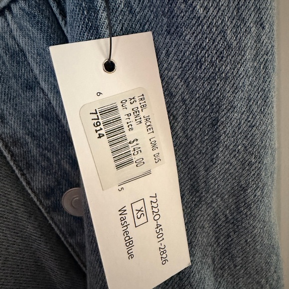 Blue Denim Long Jacket - Picture 4 of 8